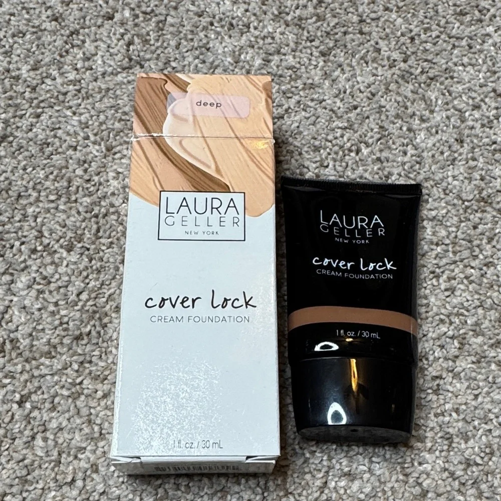 Laura Geller Cover Lock Cream Foundation Deep Full Coverage NWT 1 oz